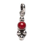 Colgante en Plata de Ley y Piedra Natural (Coral)