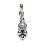 Colgante en Plata de Ley y Piedra Natural (Larimar) - Imagen 2