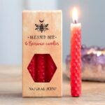 Pack 6 velas cera de abeja Rojas