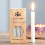 Pack 6 velas cera de abeja Blancas