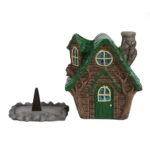 Casita de Hadas tejado verde (quemador de incienso en conos) - Imagen 3