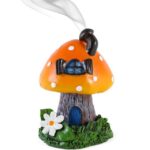Casita Seta Naranja brillante (Quemador de incienso en conos)