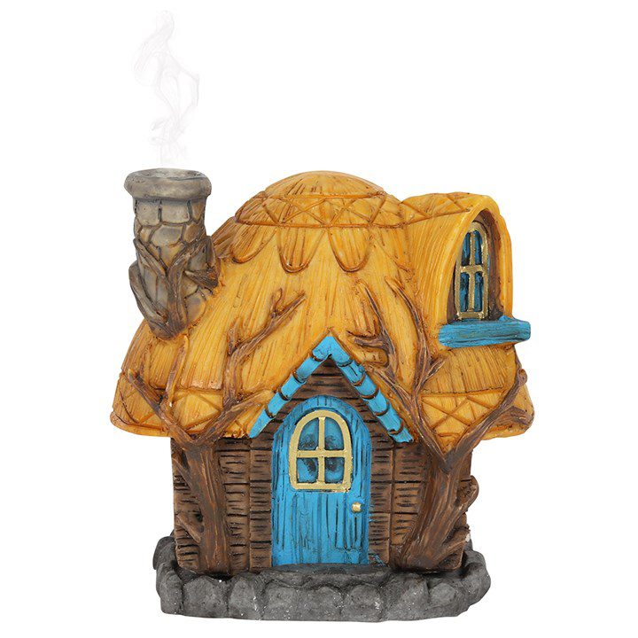 Casita tejado Amarillo Cabaña de las Hadas (Quemador de incienso en conos) - Imagen 1