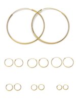 Aros en Plata de Ley y Baño de Oro (1,2mm de grosor)