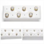 Pendientes Circonitas en Plata de Ley con baño de Oro (Selecciona tamaño y cantidad)