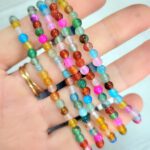 Pulsera Ágata multicolor (bolitas 4mm)