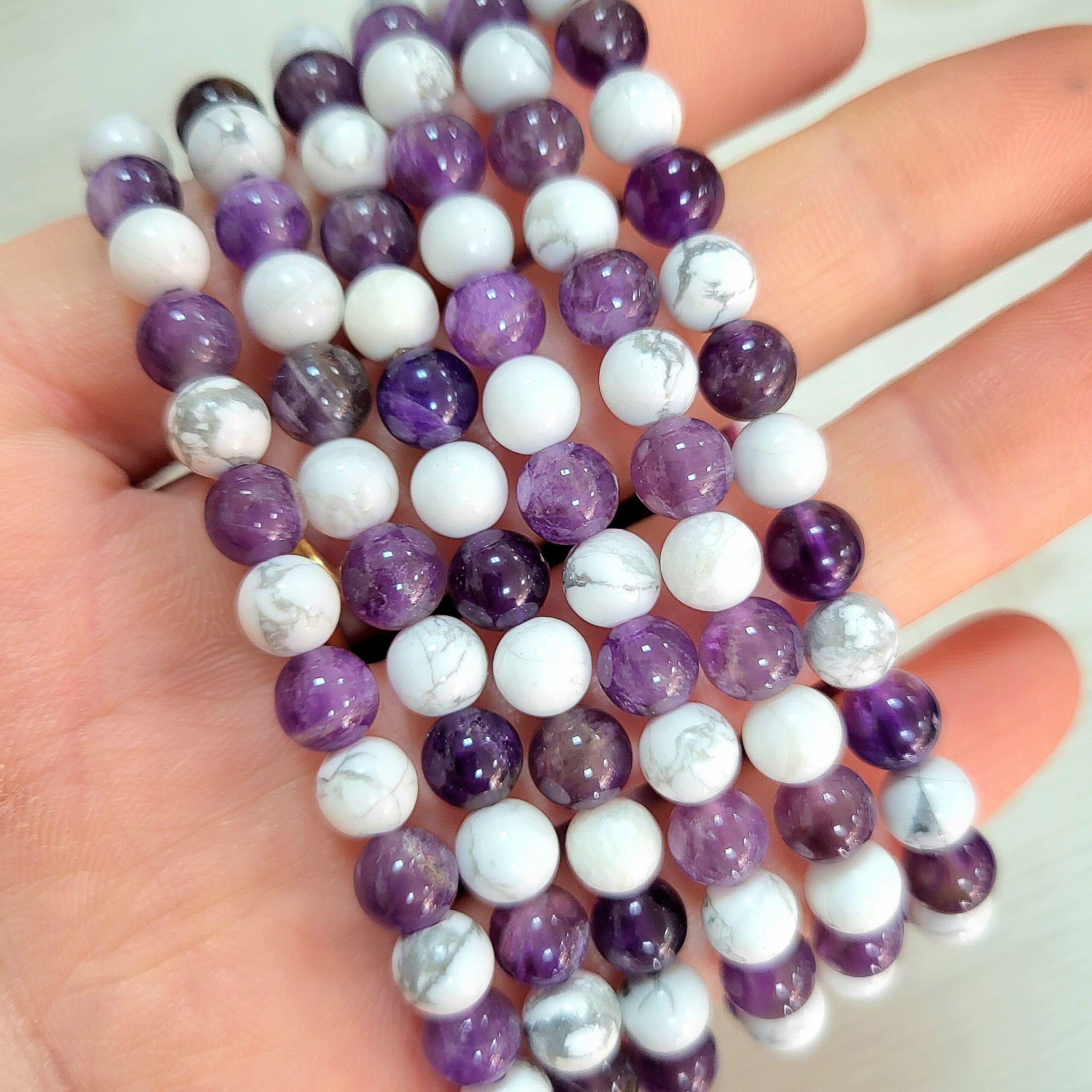Pulsera para le insomnio Pulsera para el Insomnio (Howlite + Amatista) - Imagen 1