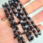 Pulsera Alivio del Estrés (Obsidiana nevada + Onix) 4mm