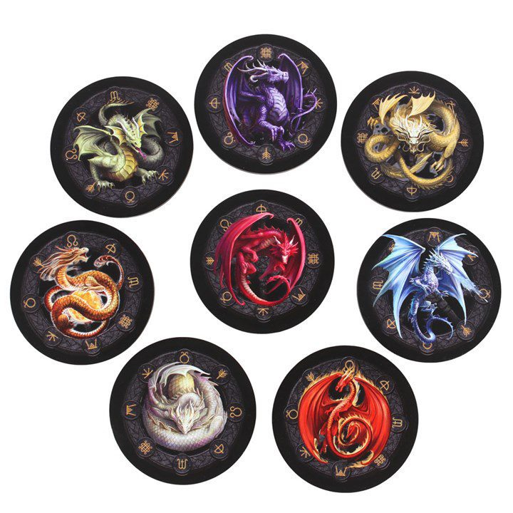 kit 8 Posavasos Dragones de la Rueda Pagana del Año kit 8 Posavasos Dragones de la Rueda Pagana del Año - Imagen 1