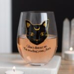 Copa Gato místico de cristal
