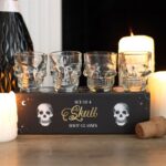 Juego de 4 Vasos Calavera de Cristal