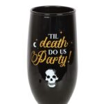 Juego de dos copas de cristal "Hasta que la muerte nos haga fiesta" - Imagen 3