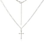 Cadena Cruz en Plata de Ley «Colección Rebel»