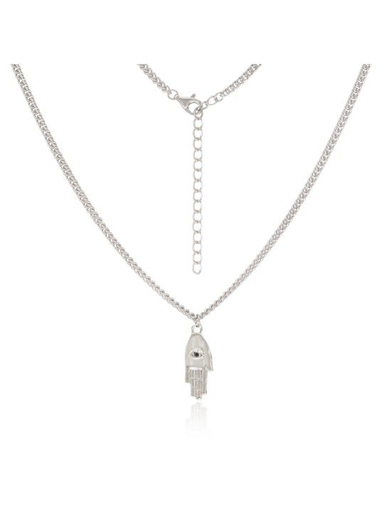 cadena-coleccion-rebel-mano-de-fatima Cadena Hamsa en Plata de Ley «Colección Rebel» - Imagen 1