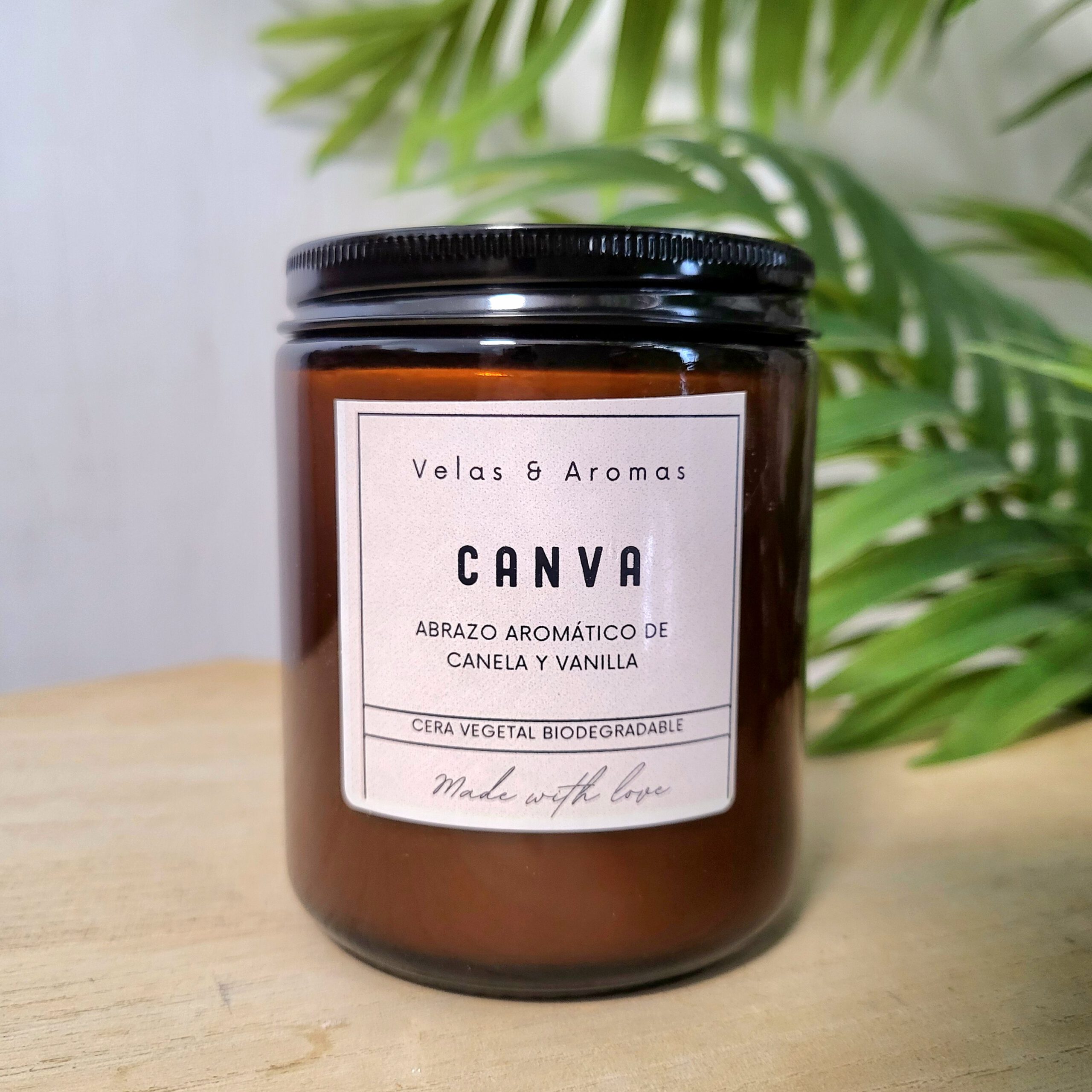 Vela Canva Vela Canva - Abrazo aromático de Canela y Vainilla - Imagen 1