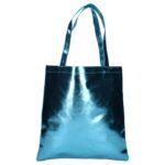 Bolso Shopper Azul Stitch de PU Metalizado - Imagen 3