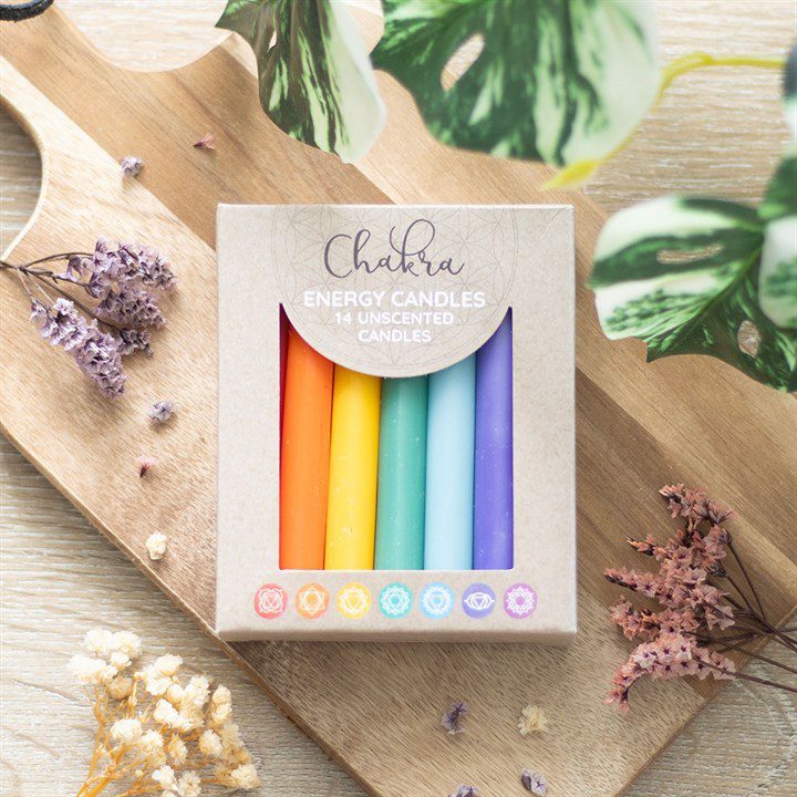 pack velas 7 chakras Pack de 14 Velas de los 7 Chakras - Imagen 1
