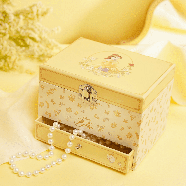 joyero caja musical bella Joyero musical Disney Princess Bella | Rosa giratoria - Imagen 1