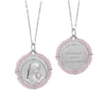 Gargantilla Maternidad en Plata con cuarzo rosa