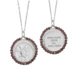 Gargantilla de Plata de Ley Ntro. Padre Jesús del Gran Poder con granate facetado