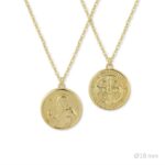 Medalla de San Benito chapada en oro – Plata de Ley