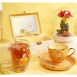 Taza de cristal doble Bella con flores secas - Disney - Imagen 3