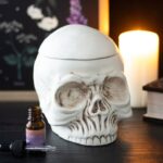 Quemador calavera de cerámica – Aceites y ceras aromáticas - Imagen 2