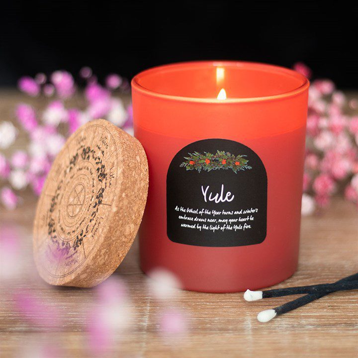 vela yule Vela Rueda del Año Yule – Aroma Wintergreen - Imagen 1