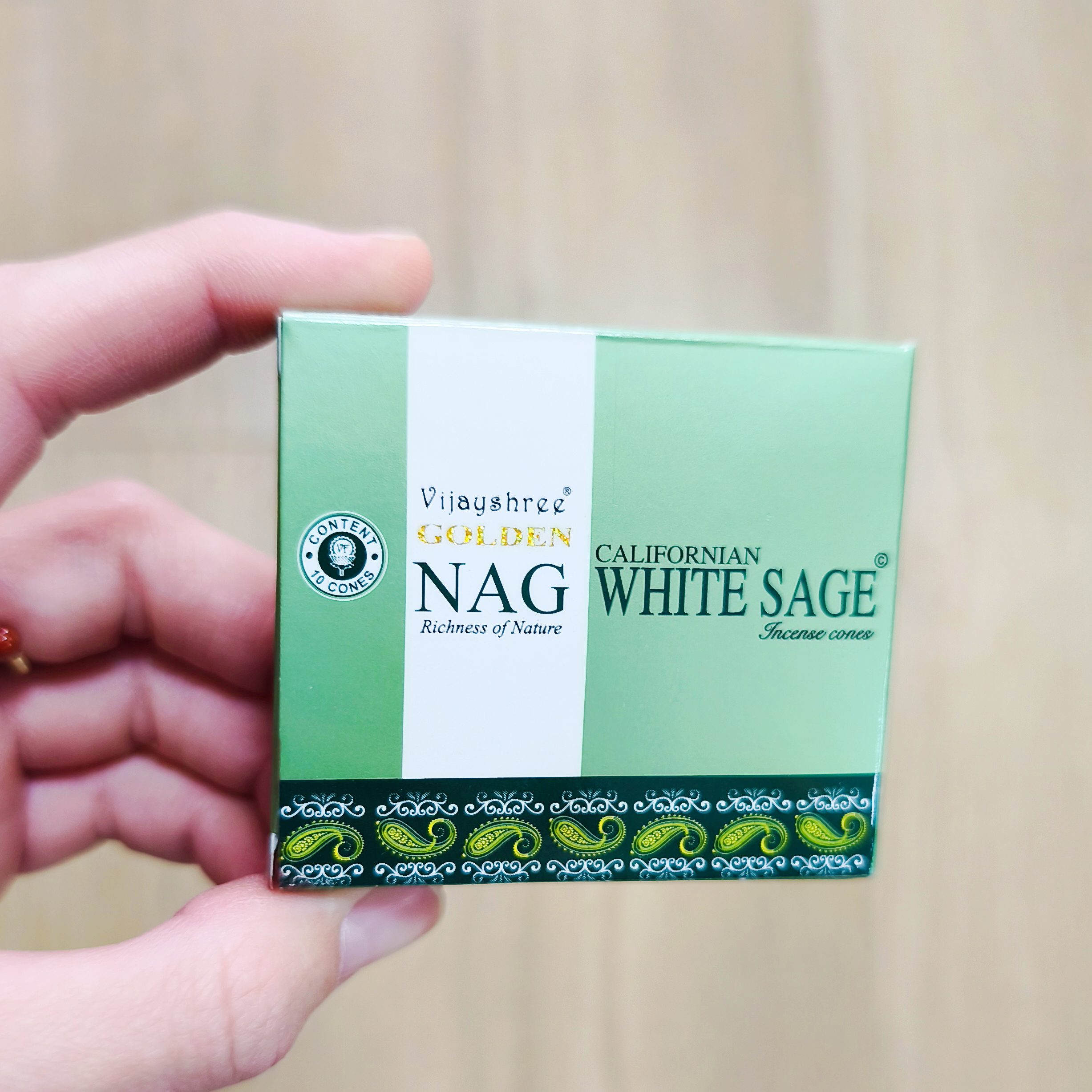 Incienso en conos Golden Nag Californian White Sage Incienso en conos Golden Nag Californian White Sage - Imagen 1
