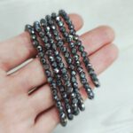 Pulseras de Hematite Natural Facetado