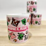 Taza Minecraft Rosa — Diseño Pixel Art - Imagen 3