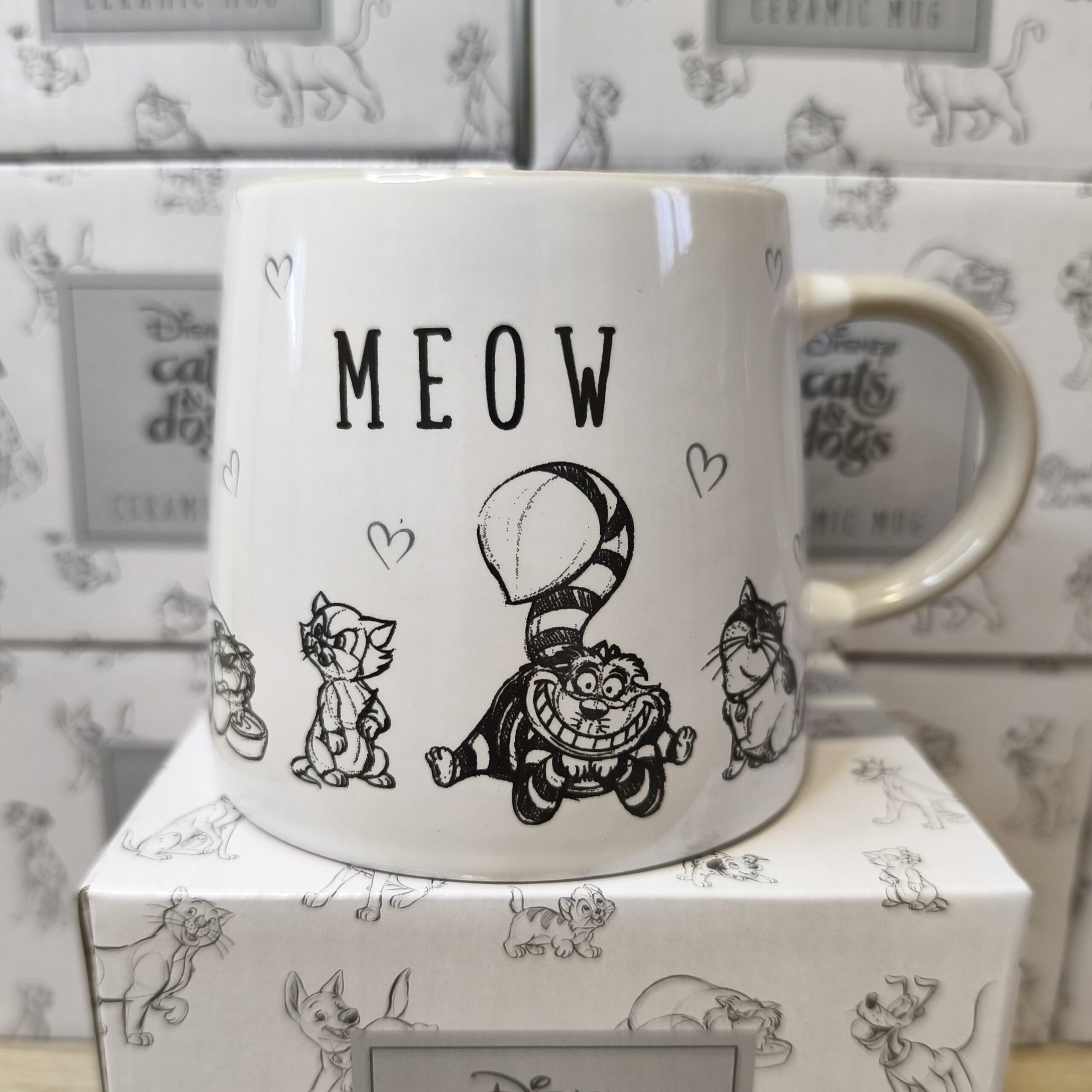 TAZA CERÁMICA GATITOS DISNEY Taza Disney – Gatos “MEOW” (Cerámica) - Imagen 1
