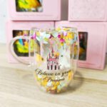 Taza Princesas Disney de Doble Cristal con Flores Secas - Imagen 2