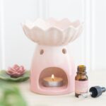 Quemador de Esencias Flor de Loto – Cerámica Rosa Pastel