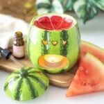 Quemador de Esencias Sandía Frutal – Cerámica Decorada con Tapa