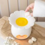 Quemador de Esencias Margarita – Cerámica Blanca Decorada