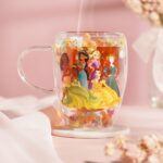 Taza Princesas Disney de Doble Cristal con Flores Secas - Imagen 4