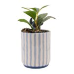 Maceta Stitch con planta artificial de cerámica decorativa - Imagen 4