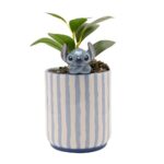Maceta Stitch con planta artificial de cerámica decorativa - Imagen 3