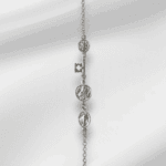 Pulsera de plata con San Judas, llave de San Benito y Medalla Milagrosa
