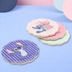 Juego de 4 posavasos de cerámica Stitch Disney 10 cm