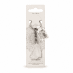 Llavero de Cuarzo Blanco Natural – Limpieza y Protección