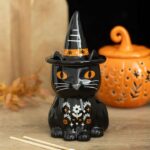 Quemador de Cera El Gatito de la Bruja | Quemador de Esencias de Cerámica