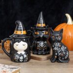 Taza El Gatito de la Bruja | Taza de Cerámica con Tapa para Café, Té e Infusiones - Imagen 2
