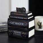 Quemador de Cera Grimorio del Gato Negro | Quemador de Esencias de Cerámica