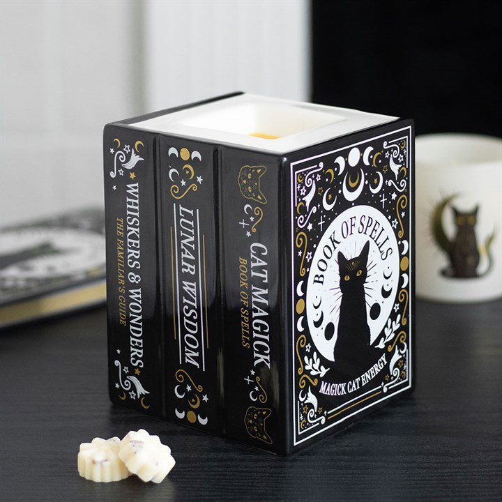 Quemador de Cera Cat Magick | Libro de Hechizos de Cerámica Quemador de Cera Cat Magick | Libro de Hechizos de Cerámica - Imagen 1