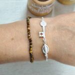 Pulsera Llave de San Benito y Medalla Milagrosa en Plata de Ley 925
