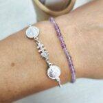 Pulsera Decenario de Plata de Ley con San Benito, Cruz de Caravaca y San Judas Tadeo