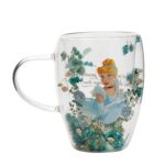 Taza de Cristal Doble Pared La Cenicienta con Flores Secas | Disney