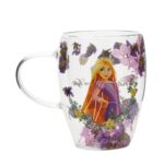 Taza de Cristal Doble Pared Rapunzel con Flores Secas | Disney Princess